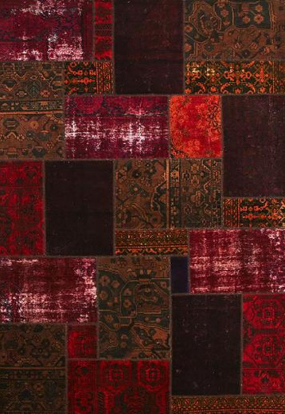 Persian Patchwork Overdyed Rug - Size: 199x299cm