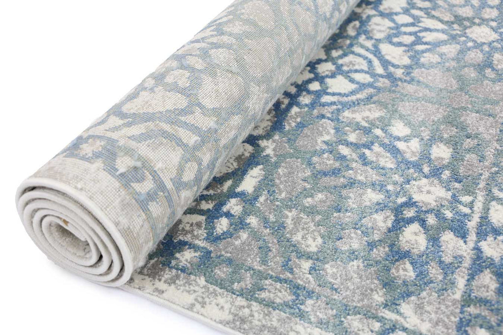 Grace - Damask Blue Rug