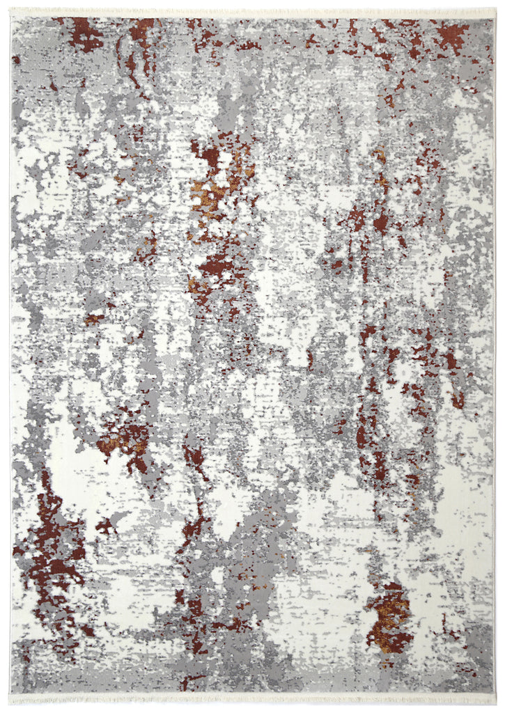 Ossett - Haze Grey Rust Rug