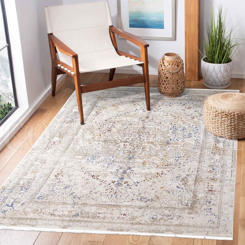 Ossett - Opal Beige Rust Rug