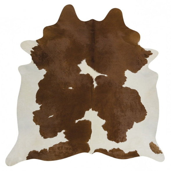 Exquisite Natural Cow Hide Brown White