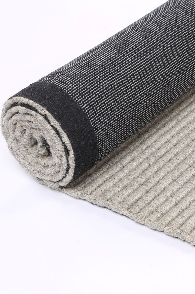 Delara - Ribbed Grey Rug