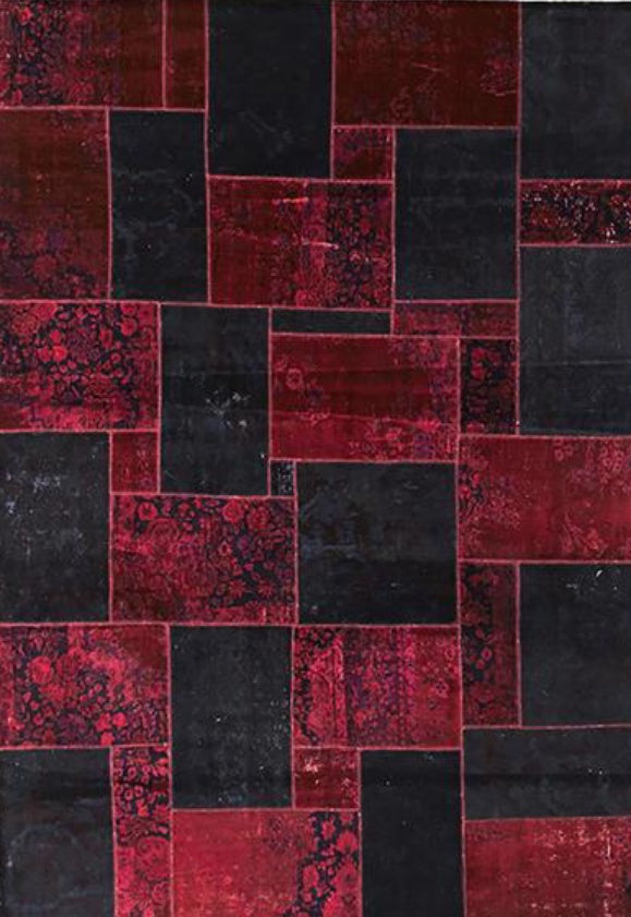 Persian Patchwork Overdyed Rug - Size: 249x355cm