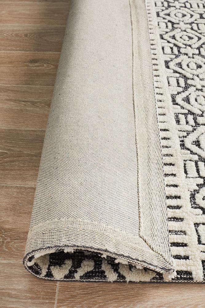 Moher Nomadic Ivory Black Rug - Coconapple_7