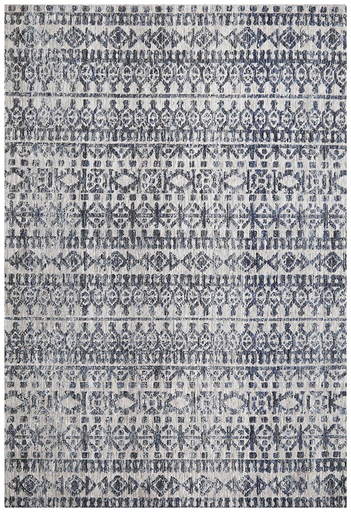 Moher Tribal Grey Navy Rug - Coconapple_2