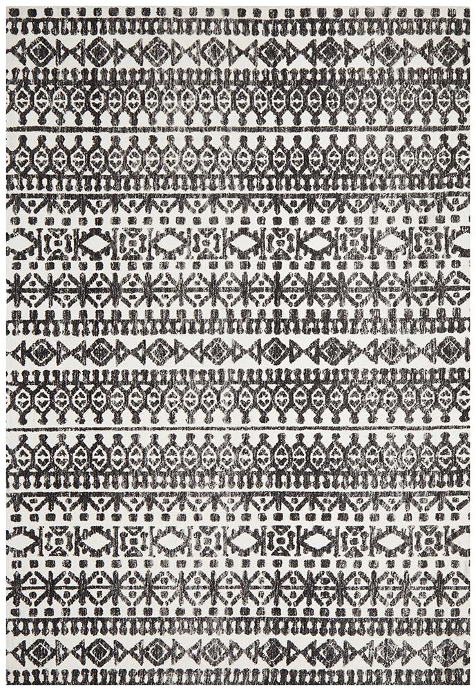 Moher Tribal Ivory Black Rug - Coconapple_2