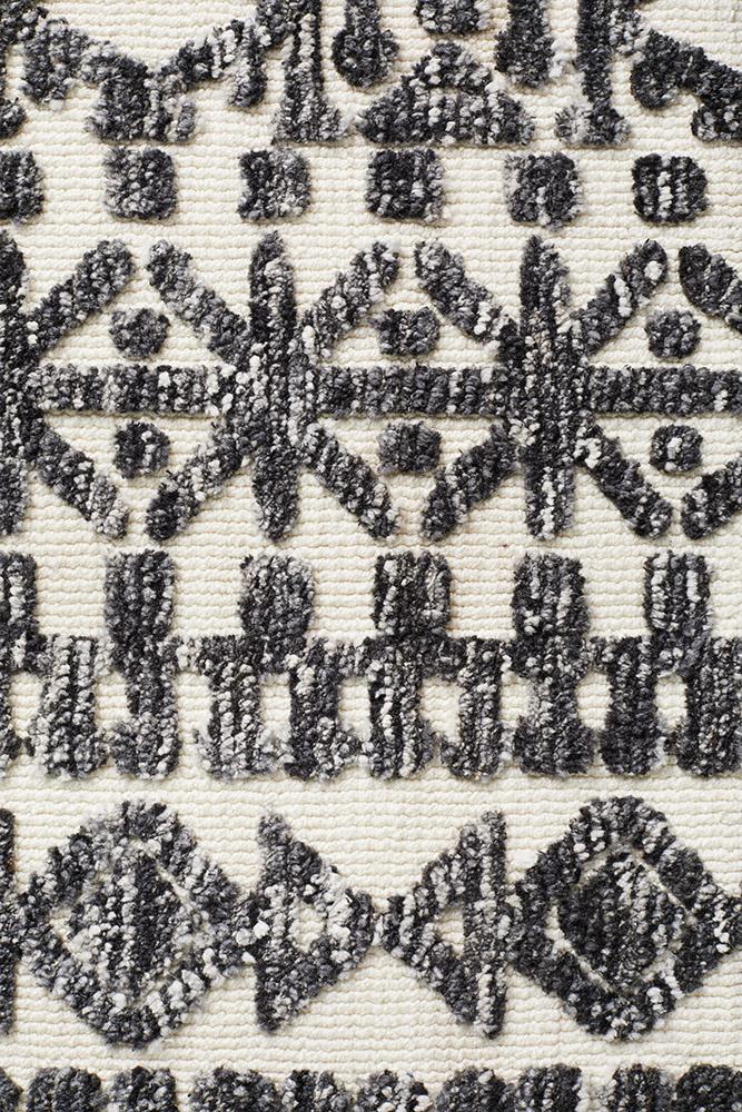 Moher Tribal Ivory Black Rug - Coconapple_6