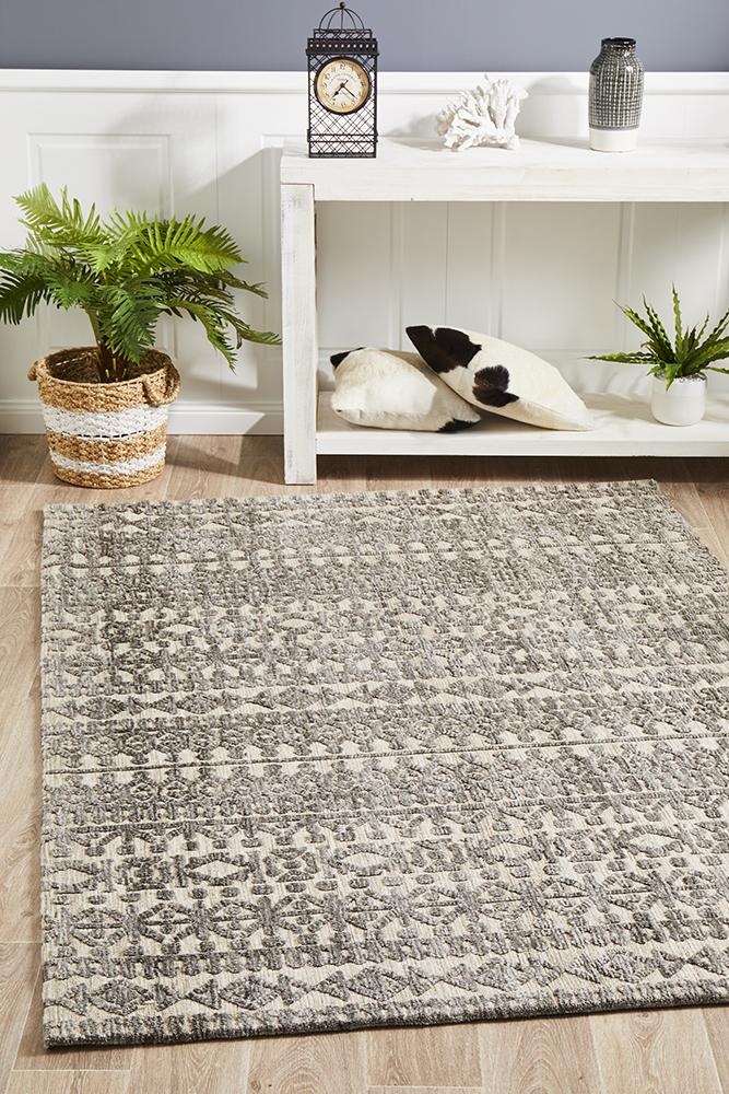 Moher Tribal Beige Taupe Rug - Coconapple_1