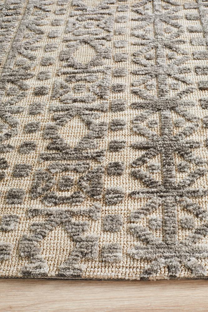 Moher Tribal Beige Taupe Rug - Coconapple_5