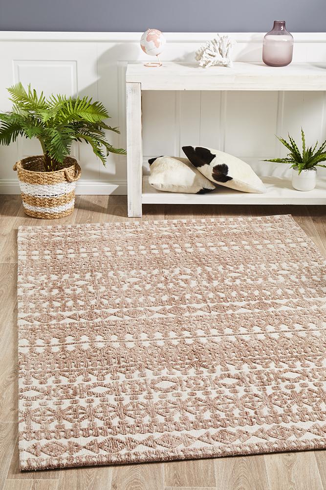 Moher Tribal Ivory Peach Rug - Coconapple_1