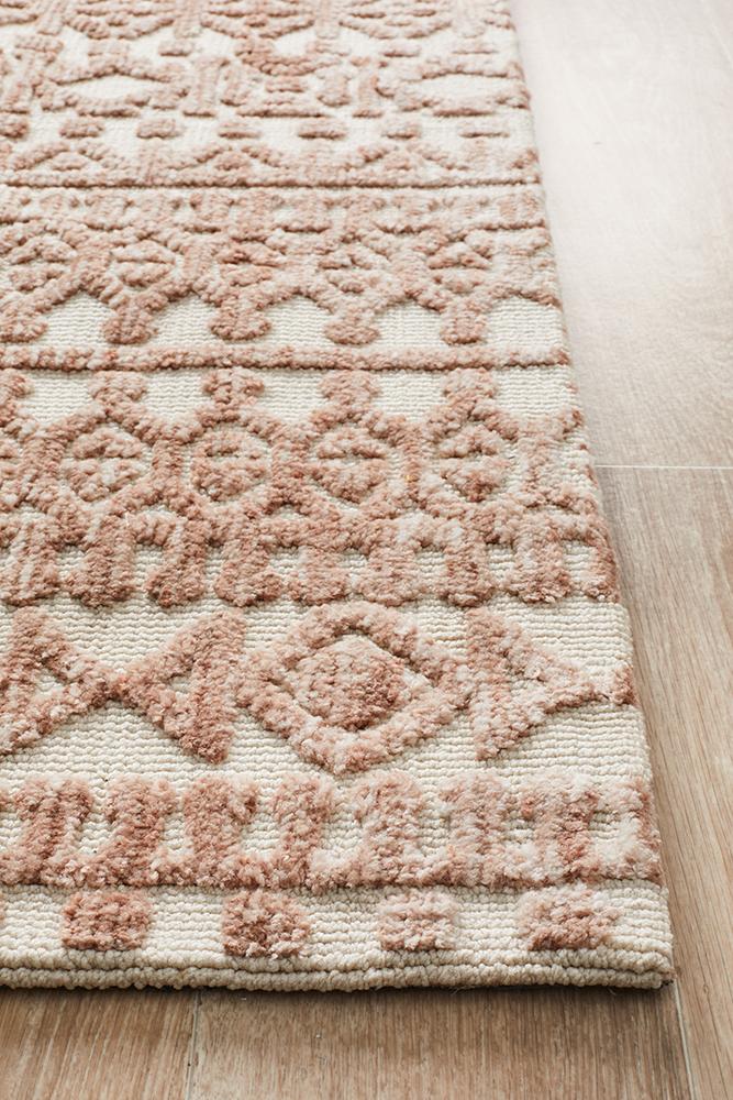 Moher Tribal Ivory Peach Rug - Coconapple_4