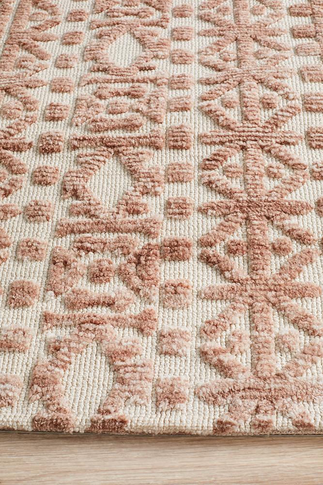 Moher Tribal Ivory Peach Rug - Coconapple_5