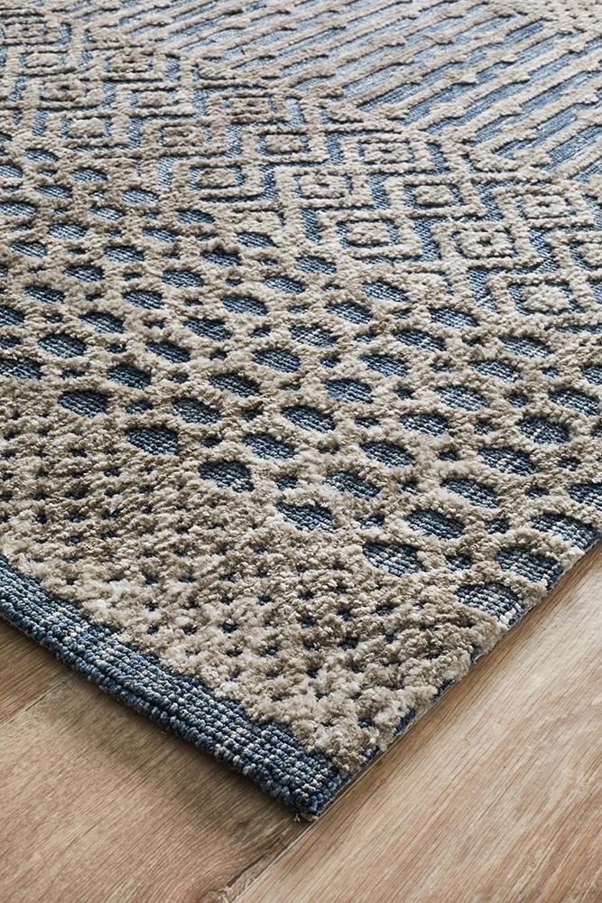 Moher Rustic Grey Navy Rug - Coconapple_3