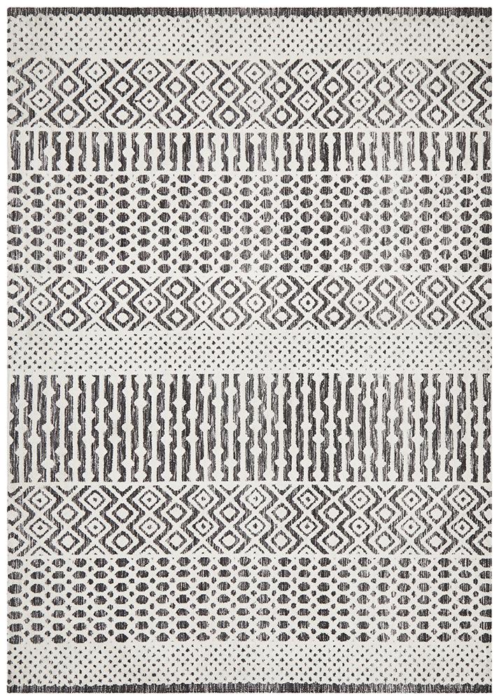 Moher Rustic Ivory Black Rug - Coconapple_2