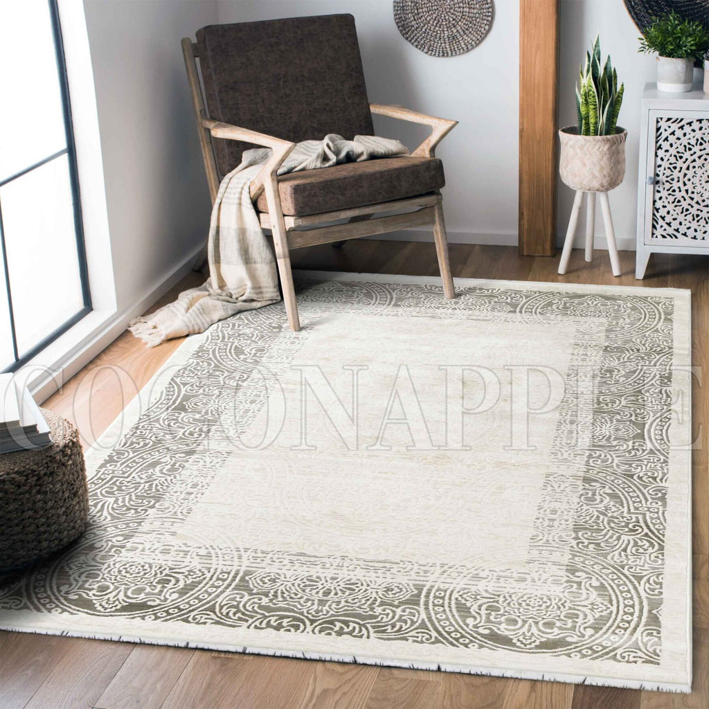 Cheverny - Frontiere Creme Rug